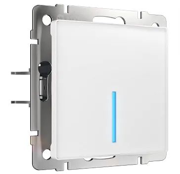 Сенсорный выключатель одноклавишный с функцией Wi-Fi (белый) Werkel для освещения