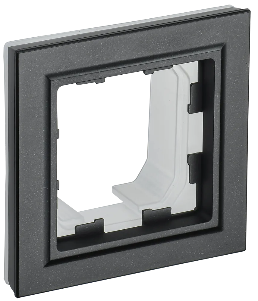 BRITE Рамка 1-местная IP44 РУ-1-БрЧ-44 черный IEK