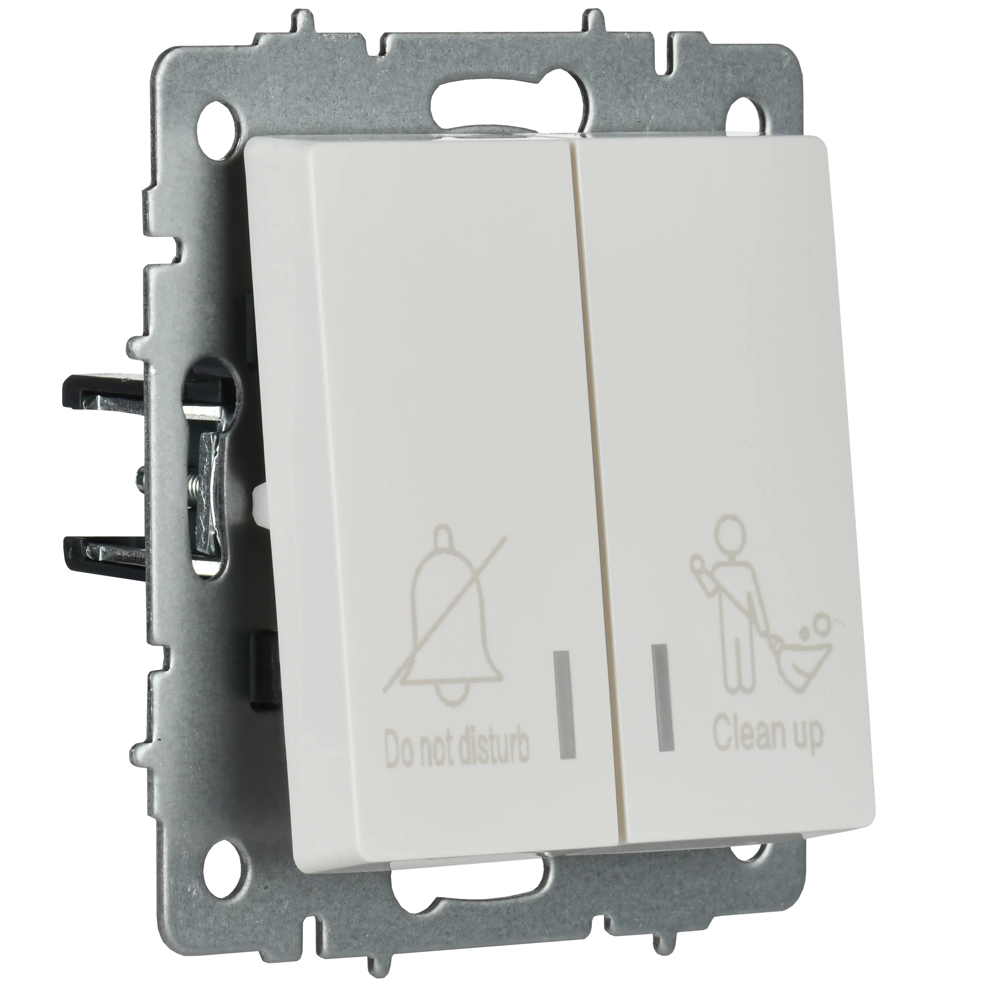 BRITE Выключатель 2-клавишный с индикацией для отелей 10А ВС10-2-9-БрБ белый IEK - Фото 5