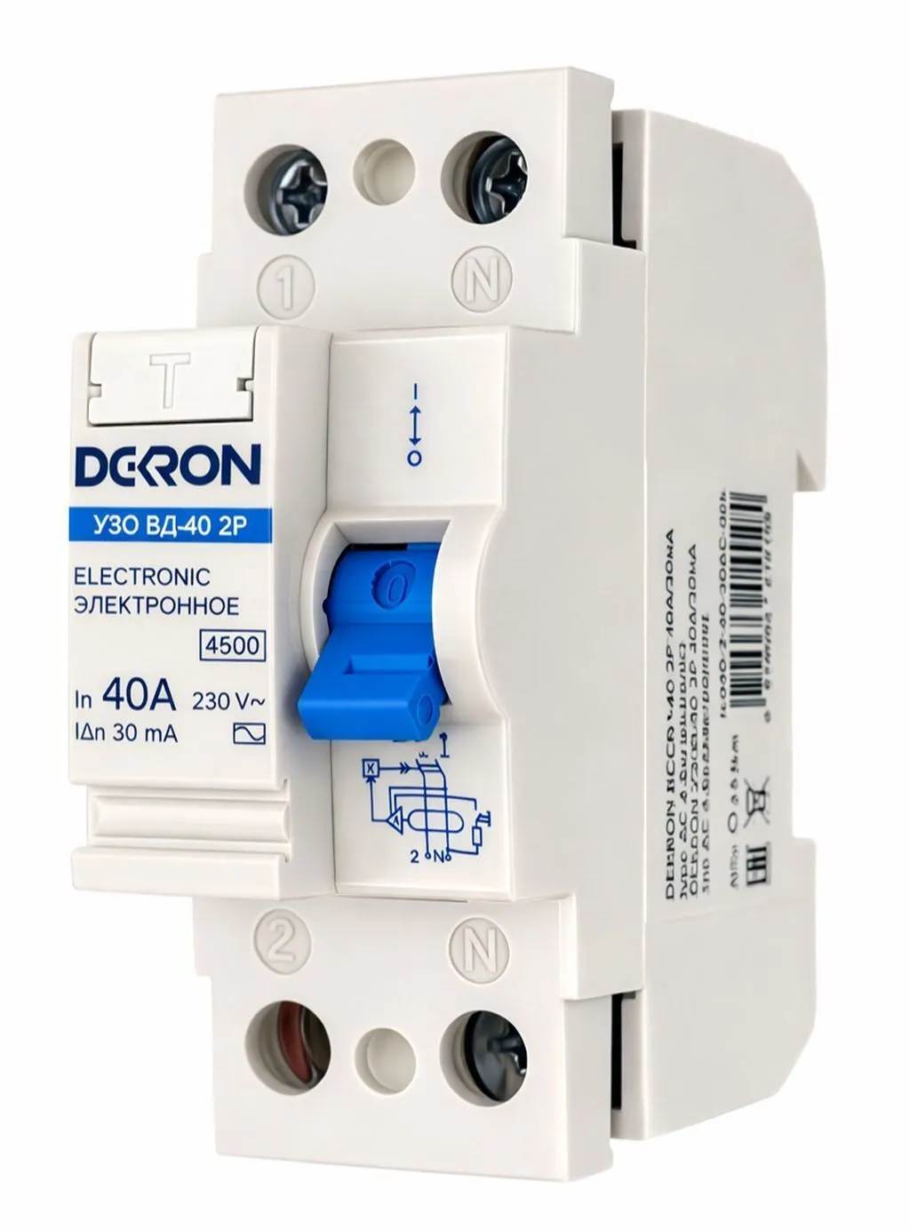 Устройства защитного отключения УЗО ВД-40 2P 40А/30мА тип АС 4.5кА