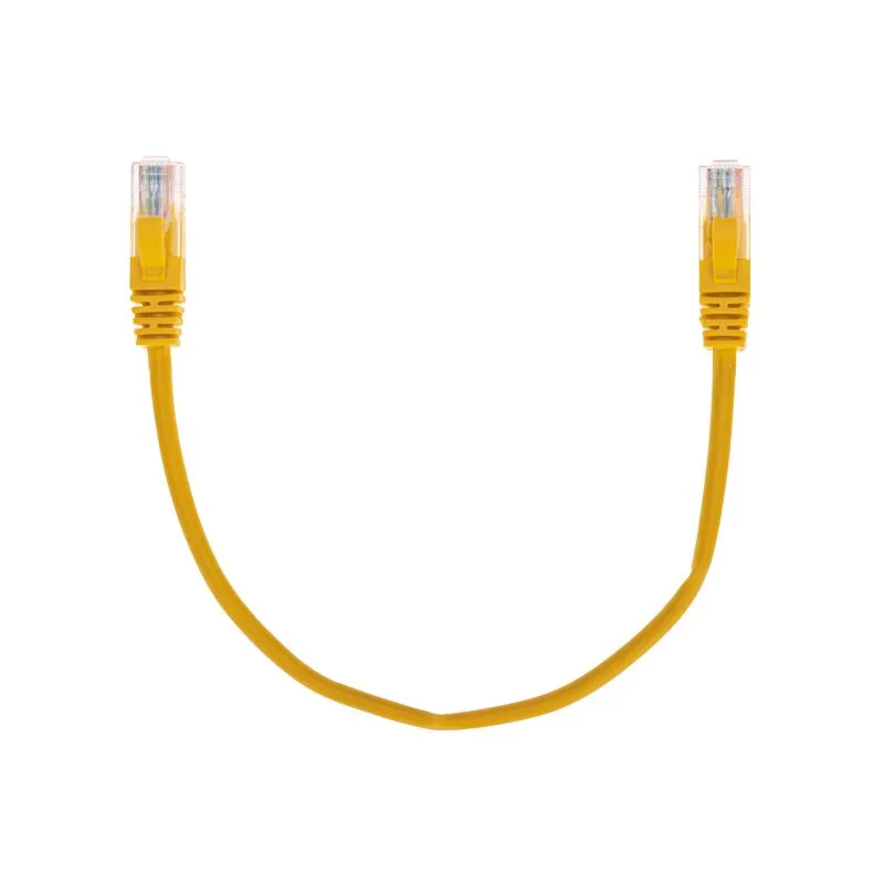 Патч-корд U/UTP, CAT 5e, RJ45-RJ45, 26AWG, LSZH, желтый, 0,3м REXANT