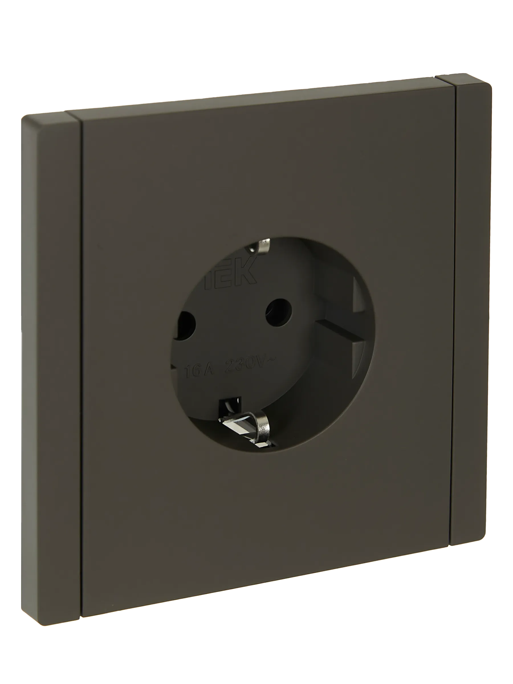 FORTE&PIANO Розетка 1-местная с заземлением без защитных шторок винтовое крепление 16А FP316 серый IEK FP-R11-16-K03