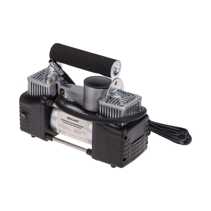 Компрессор автомобильный усиленный двухпоршневой (75л/мин, 10 АТМ) REXANT - Фото 4