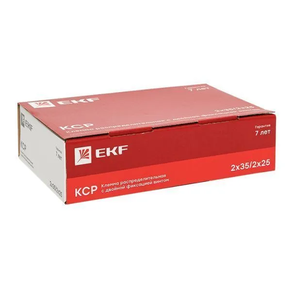 Клемма распределительная КСР с двойным винтом 2x35/2x25 желто-зеленая EKF - Фото 7