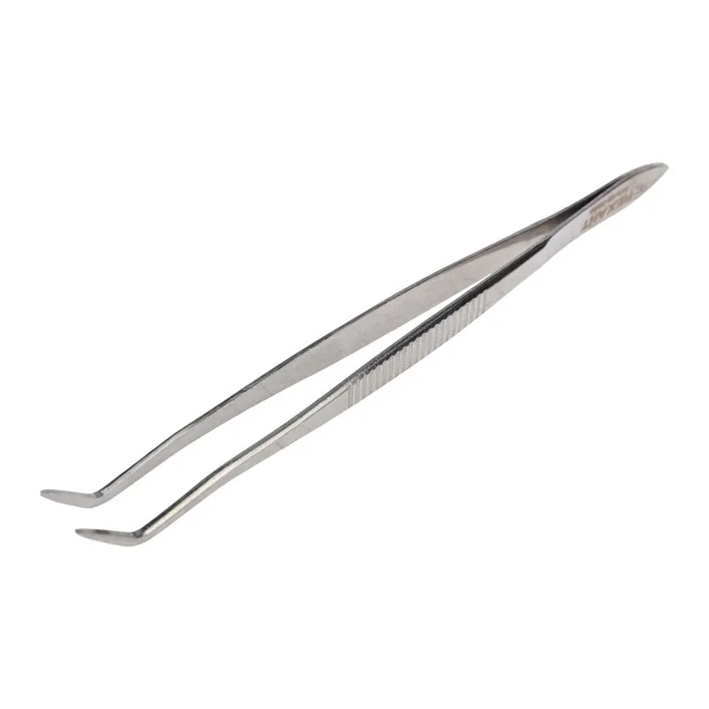 Пинцет изогнутый, узкий, рифленый 160мм REXANT