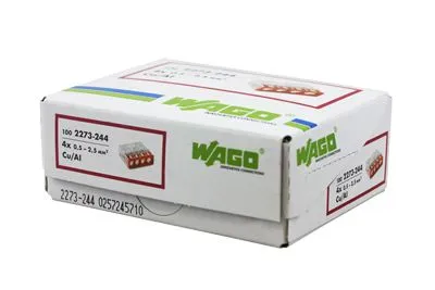 2273-244 Экспресс-клемма с пастой 4-проводная до 2,5 мм², (100 шт./уп.) WAGO - Фото 3