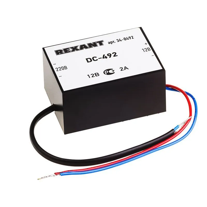 Блок питания стабилизированный 12В, 2А, внутренняя установка  DC-492 