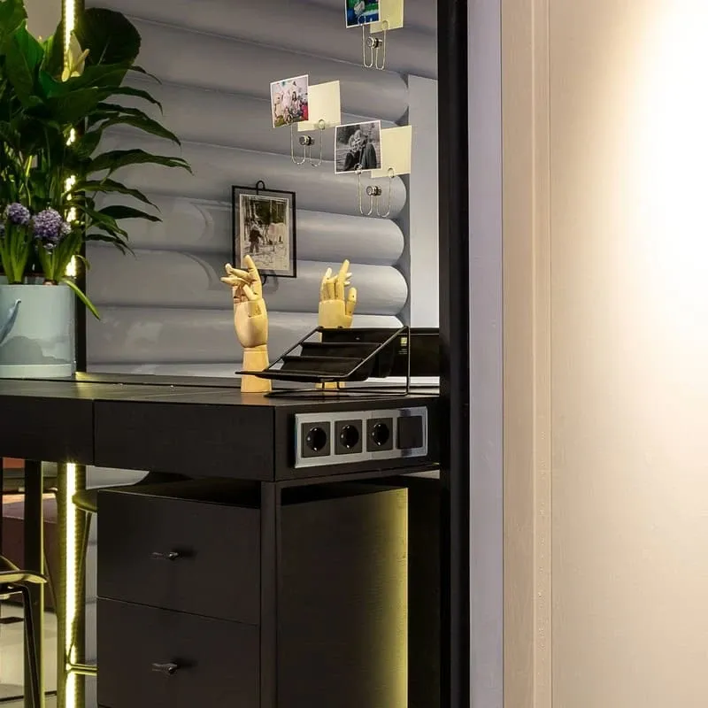 Перекрестный выключатель одноклавишный (черный матовый) Werkel - Фото 6