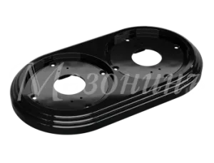 Рамка двухместная пластиковая, 163x92x14 мм, цвет - черный, серия УСАДЬБА, ТМ МЕЗОНИНЪ GE30702-05