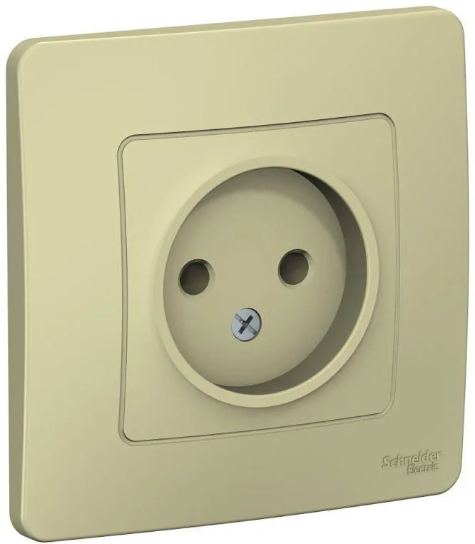 Розетка 1-м СП Blanca 16А IP20 250В без заземл. без защ. шторок беж. SE BLNRS000017