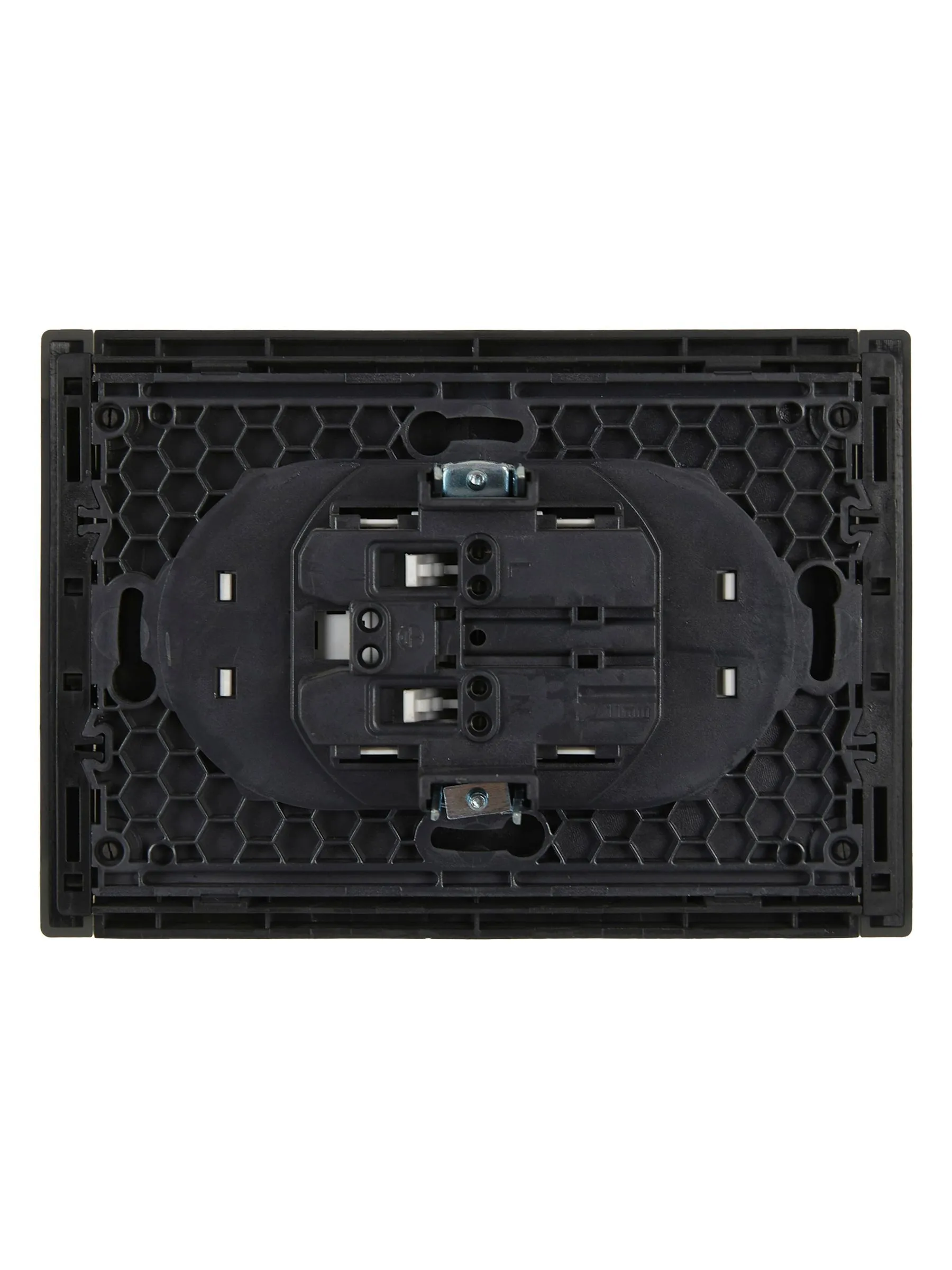 FORTE&PIANO Розетка 2-местная без заземления с защитными шторками безвинтовое крепление 10А FP325 серый IEK - Фото 3