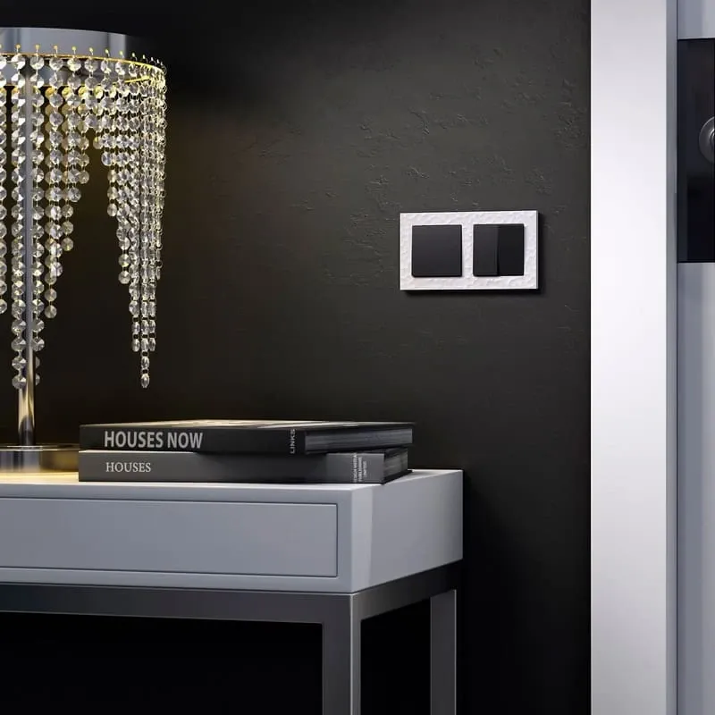 Перекрестный выключатель одноклавишный (черный матовый) Werkel - Фото 10