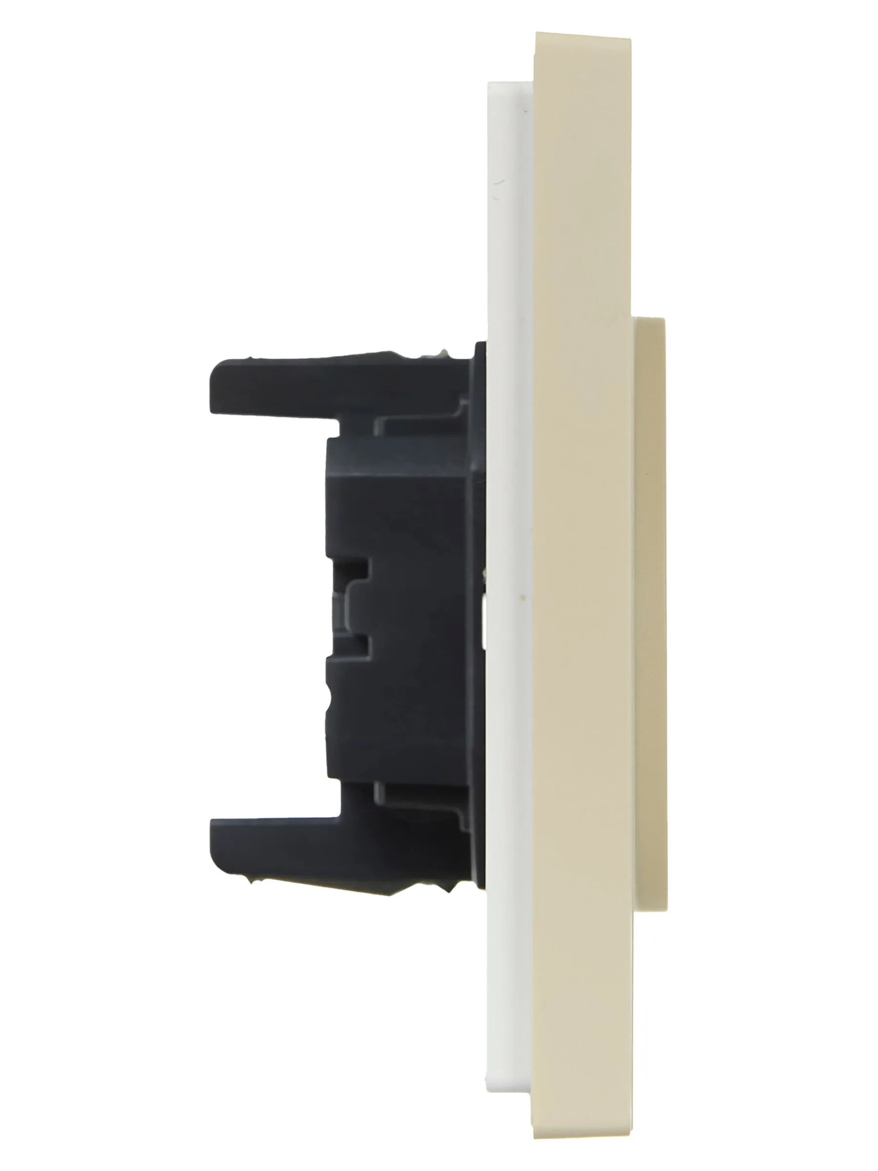 FORTE&PIANO Розетка 2-местная без заземления без защитных шторок безвинтовое крепление 10А FP426 ваниль IEK - Фото 5