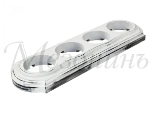 Рамка  четырехместная "Элегант" , цвет - белый прованс, ТМ "МезонинЪ" GE70704-37 GE70704-37