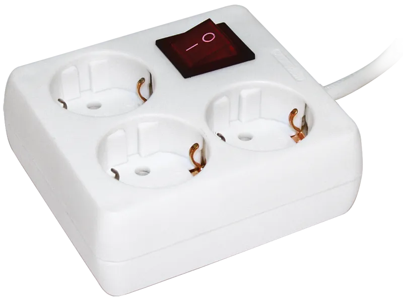 Удлинитель У-С03К 3 места с заземлением 3м 3х1мм2 16А/250 IEK WYP30-16-03-03-ZK-N