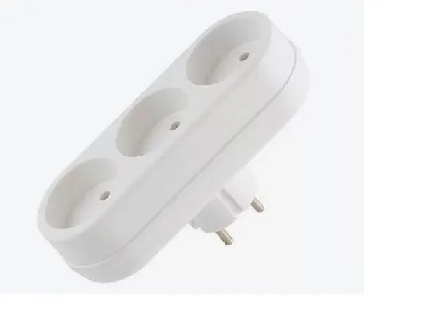 Сетевой разветвитель 3 гн. б/з, 6A, 3L белый, в индивидуальной упаковке 3L бел. И.У.