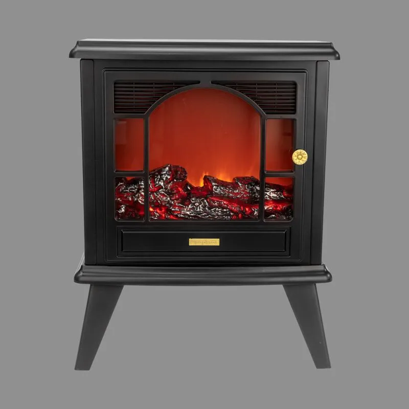 Светодиодный камин Гранд Шале с эффектом живого огня 45х18х56см, работает от батареек 3хС (в комплект не входят) или от USB (в комплекте), черный - Фото 5