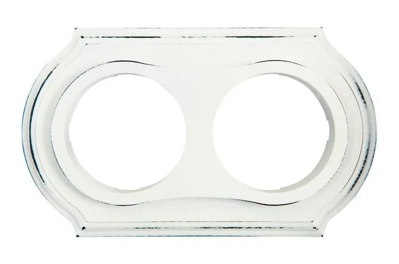 Рамка  двухместная "Элегант" , цвет - белый прованс, ТМ "МезонинЪ" GE70702-37 - Фото 2