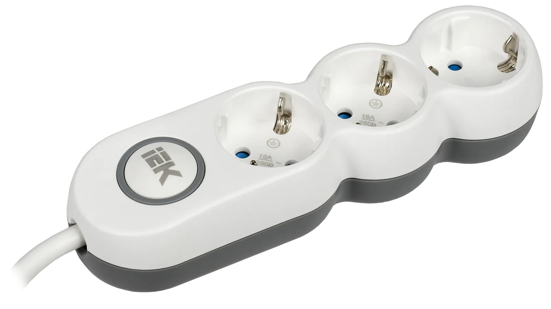 Удлинитель У03В 3 места с заземлением 3м 3х1,5мм2 16А/250В UNO IEK 