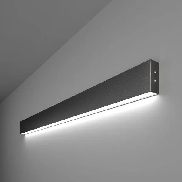 Светильник светодиодный линейный накладной односторонний 103см 20Вт 6500К черная шагрень 101-100-30-