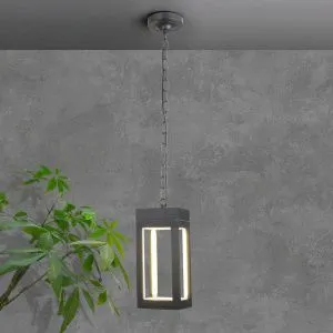 Светильник светодиодный уличный подвесной Frame LED IP54 1528 TECHNO LED серый Elektrostandard a051858