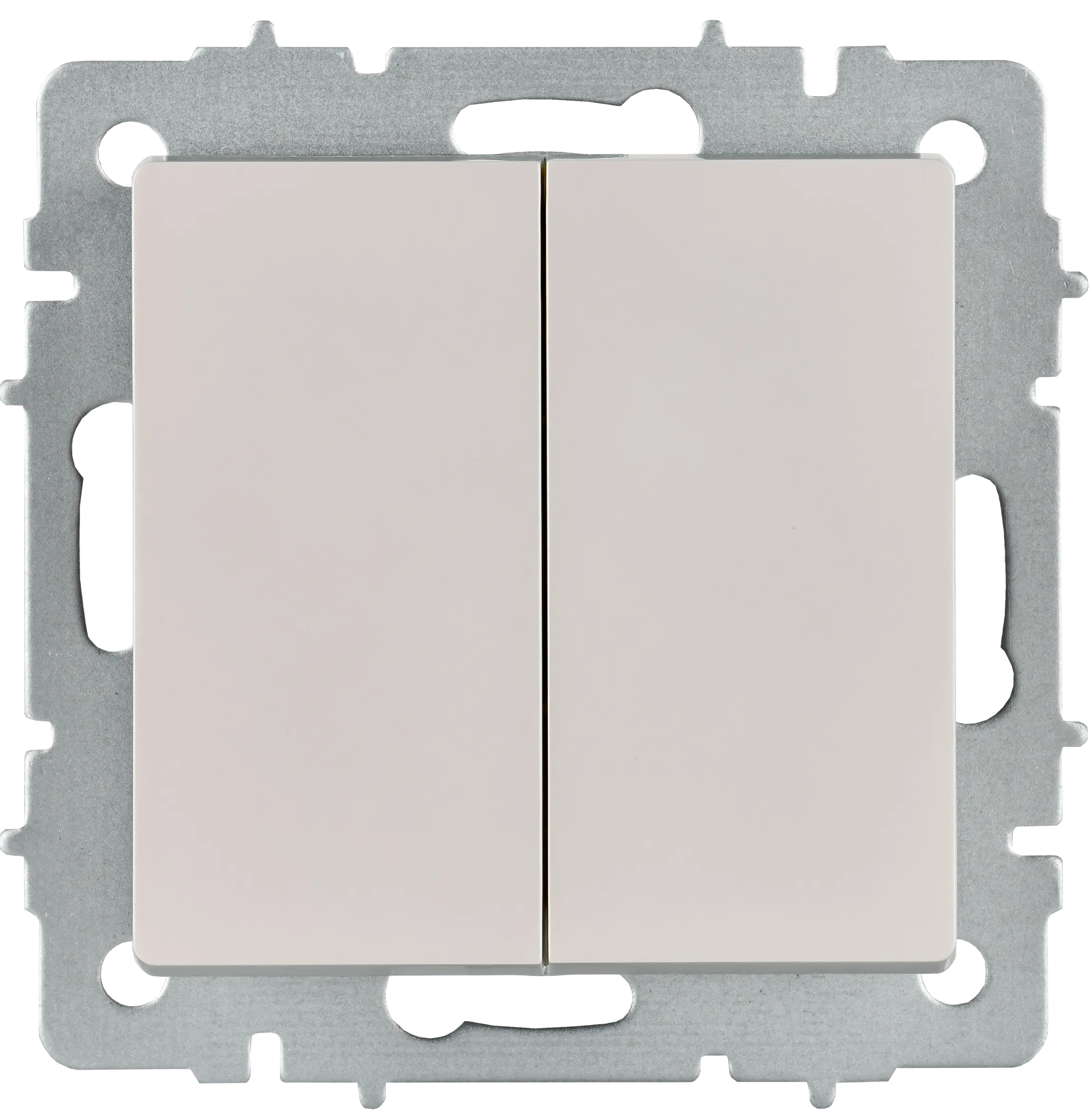 BRITE Выключатель 2-клавишный перекрестный 10А ВС10-2-3-БрЖ жемчуг IEK - Фото 3