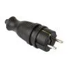 Вилка прямая каучуковая 230В 2P+PE 16A IP44 EKF PRO RPS-011-16-230-44-r