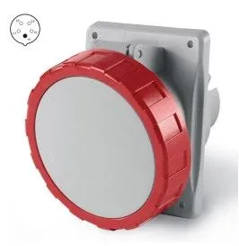 Розетка встраиваемая 3P+N+E IP67 16A 6h 346-415VAC 70x87 серия OPTIMA 418.1667