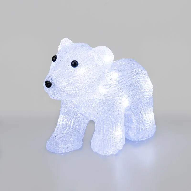 Акриловая светодиодная фигура Медвежонок 24х11х18 см, 4,5 В, 3 батарейки AA (не входят в комплект), 16 светодиодов NEON-NIGHT