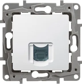 ETIKA Розетка компьютерная RJ45 категория 6 UTP белый 672253