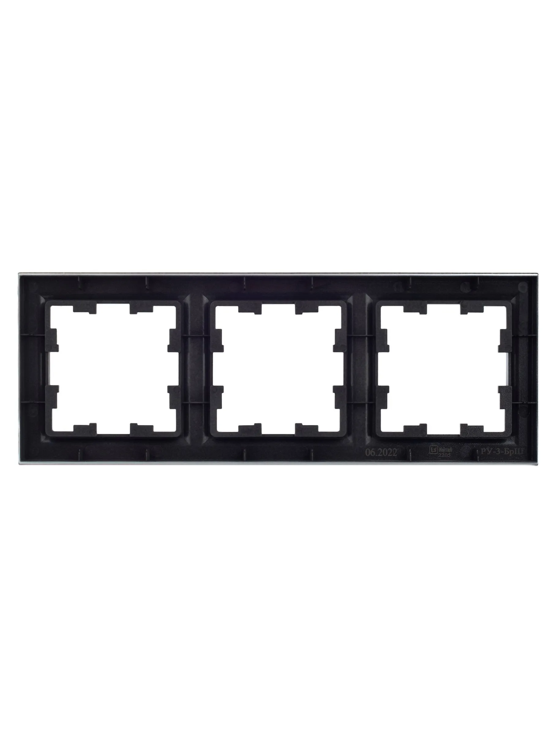 BRITE Рамка 3-местная РУ-3-БрШ шампань IEK - Фото 4