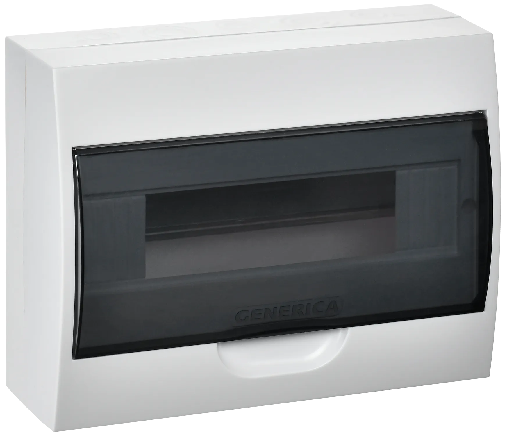 Корпус пластиковый ЩРН-П-12 черная прозрачная дверь IP41 GENERICA MKP12-N-12-41-G