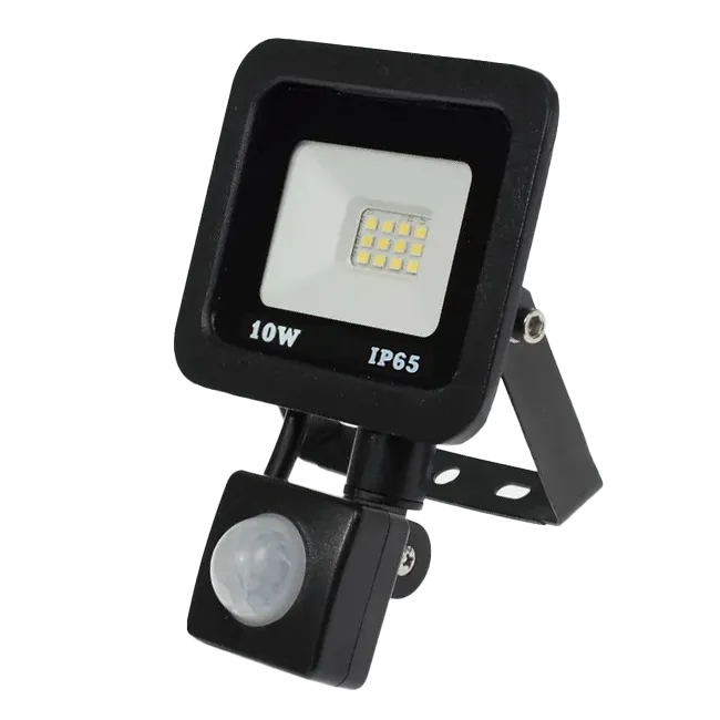 Прожектор светодиодный с датчиком 10Вт, 800лм, 5700K, IP65, DEKRON