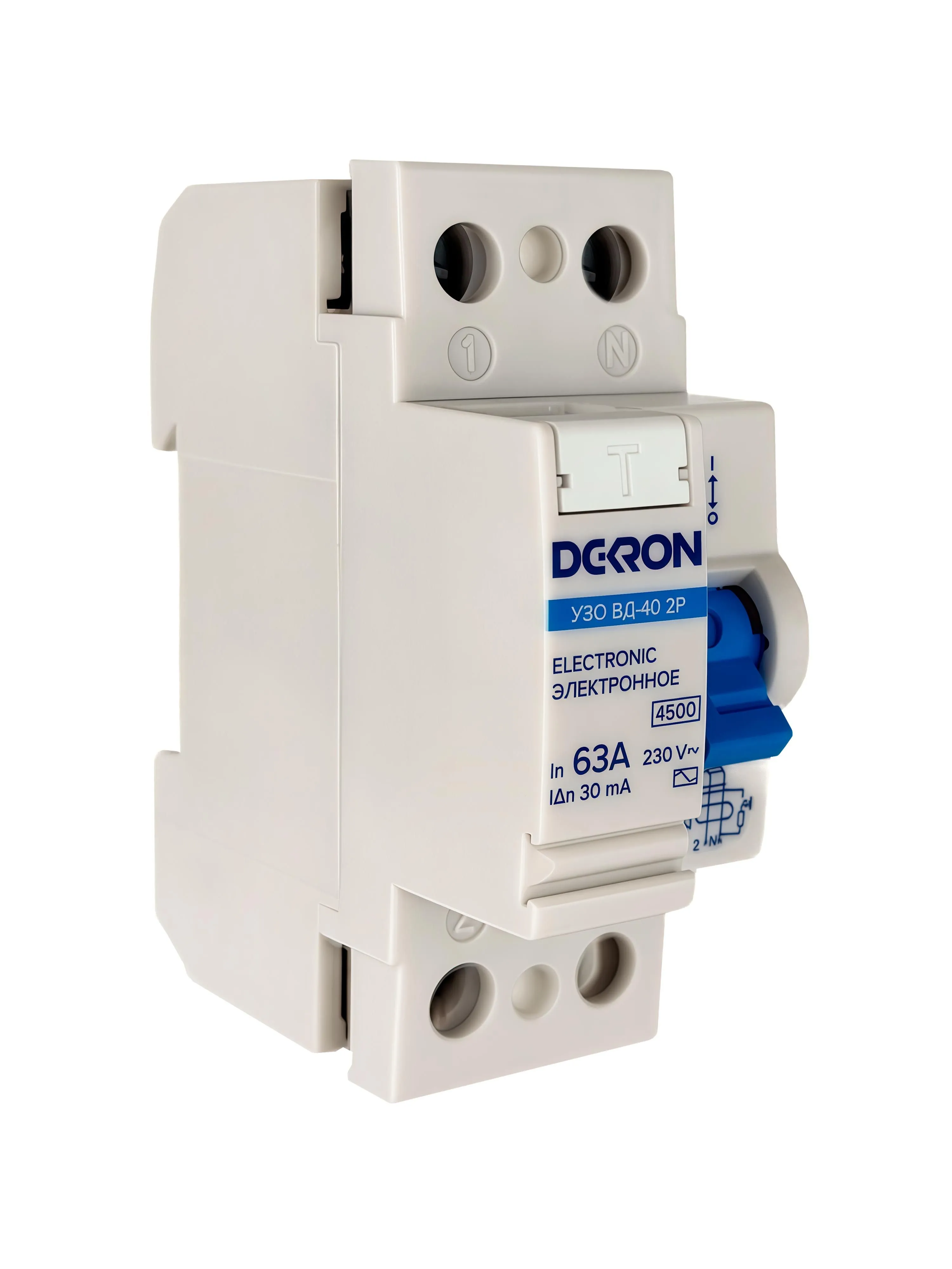 Устройства защитного отключения УЗО ВД-40 2P 63А/30мА тип АС 4.5кА - Фото 3