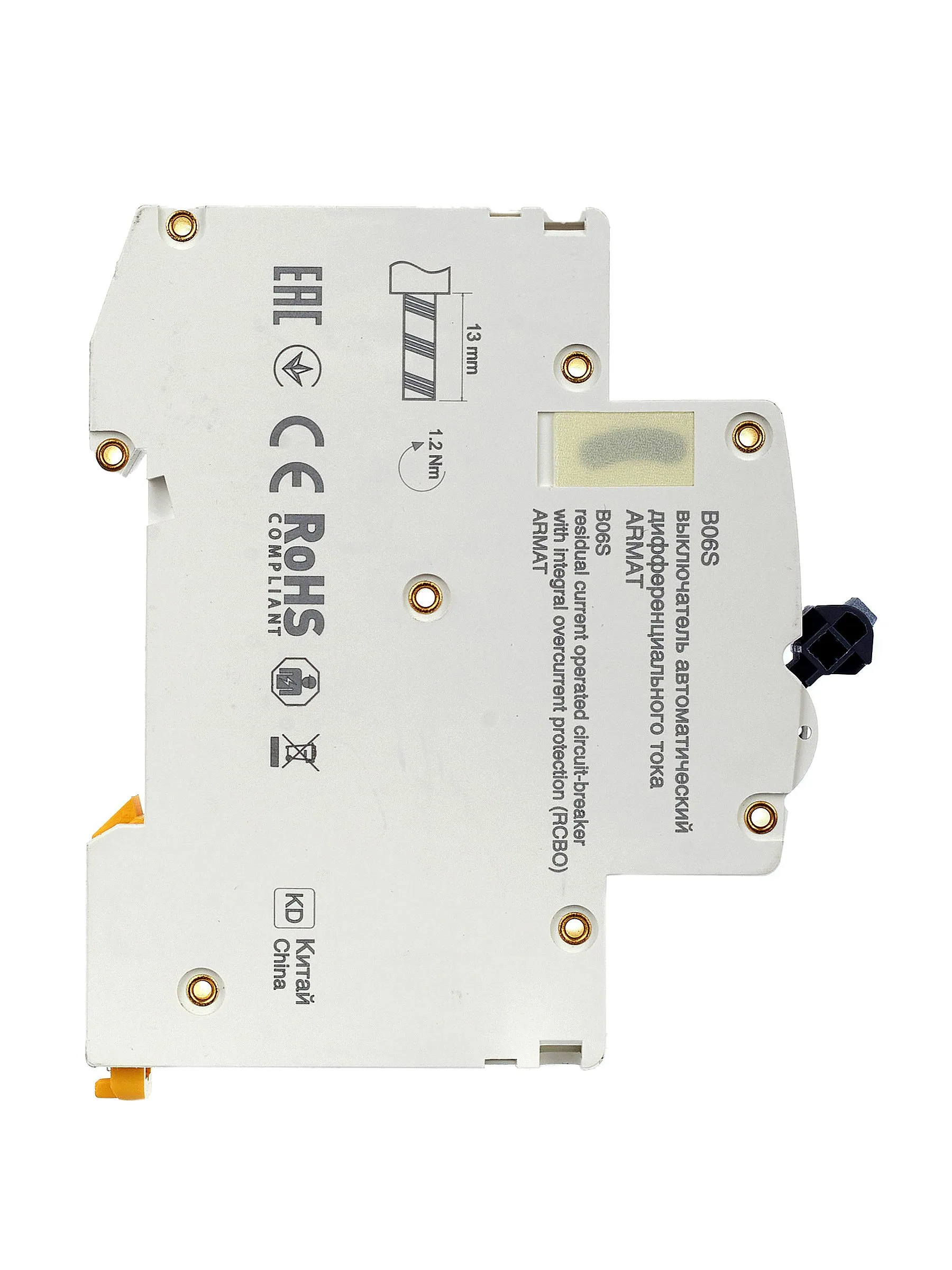 ARMAT Автоматический выключатель дифференциального тока B06S 1P+NP C32 30мА тип A (18мм) IEK - Фото 4