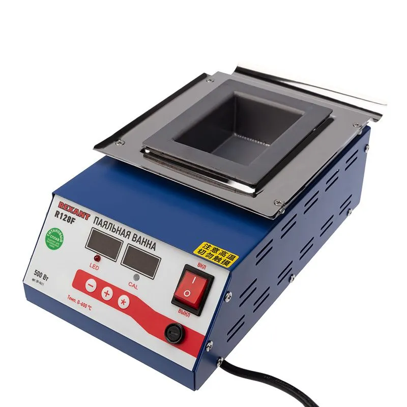 Паяльная ванна REXANT, модель R128F, 500 Вт, 100х70х45 мм, 0-600 °C, бессвинцовая, цифровая - Фото 2