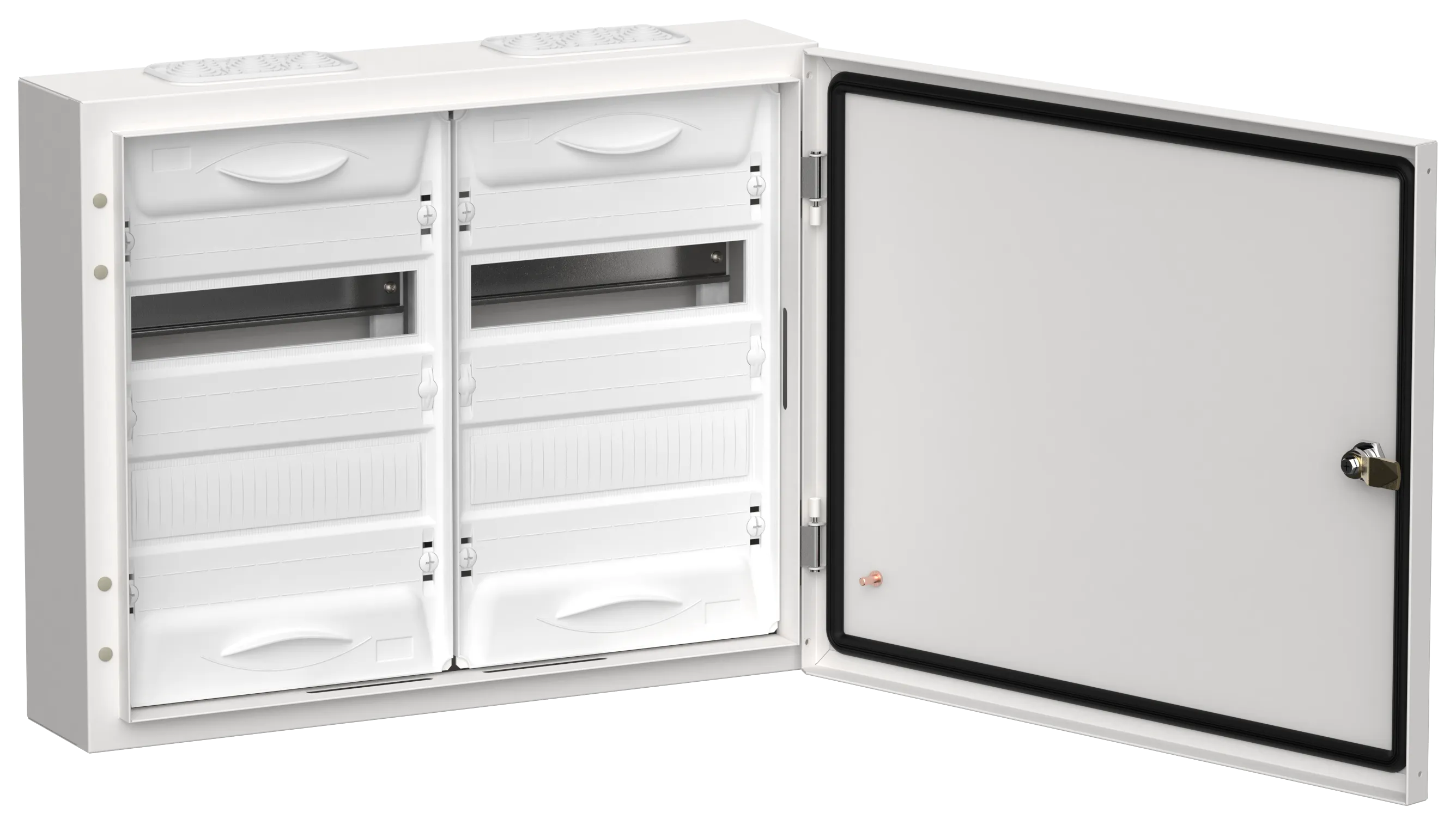 TITAN 5 Корпус металлический ЩРн-48 (2х24) 460х570х140мм IP54 белый (одна дверь) IEK