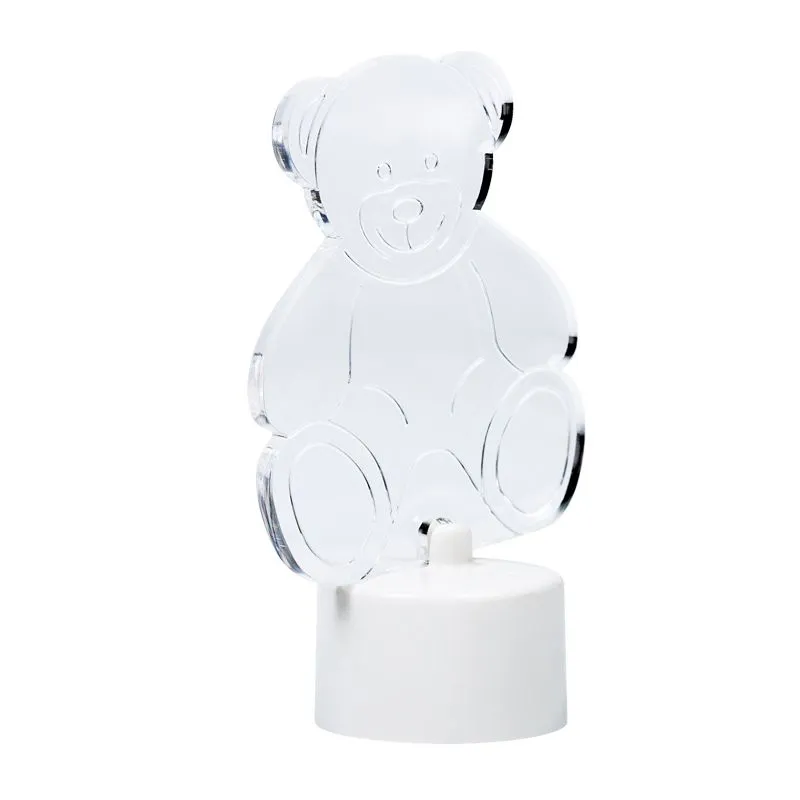 Фигура светодиодная на подставке Мишка 2D, RGB - Фото 5