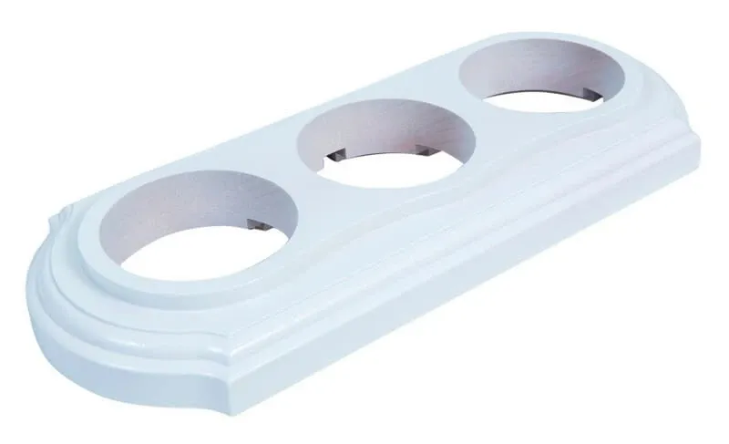 Рамка  трехместная "Элегант" , цвет - белый, ТМ "МезонинЪ" GE70703-01