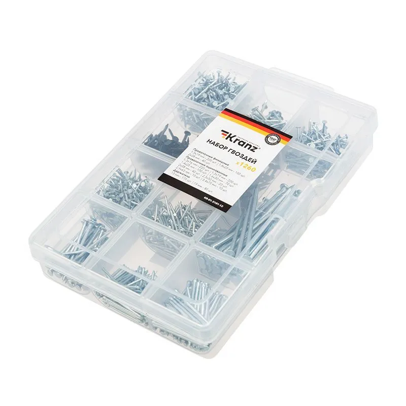 Набор гвоздей (1260 шт/уп) KRANZ KR-01-3101-12