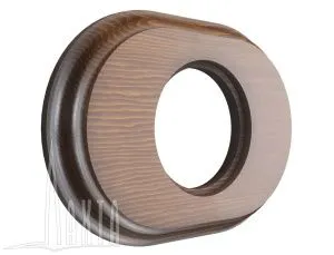 Рамка 1-мест, дерев, скрыт,уст,, овал, темный дуб Лахта "СенатЪ" GE70841-26