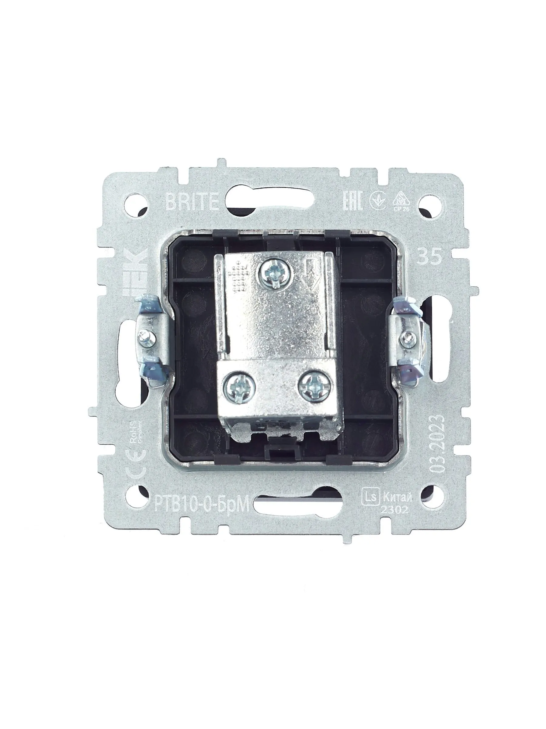 BRITE Розетка TV проходная РТВ10-0-БрМ маренго IEK - Фото 4