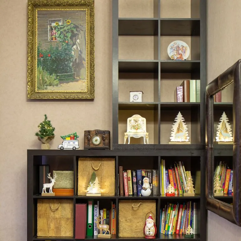 Деревянная фигурка с подсветкой Олень в лесу 9x8x10 см - Фото 2