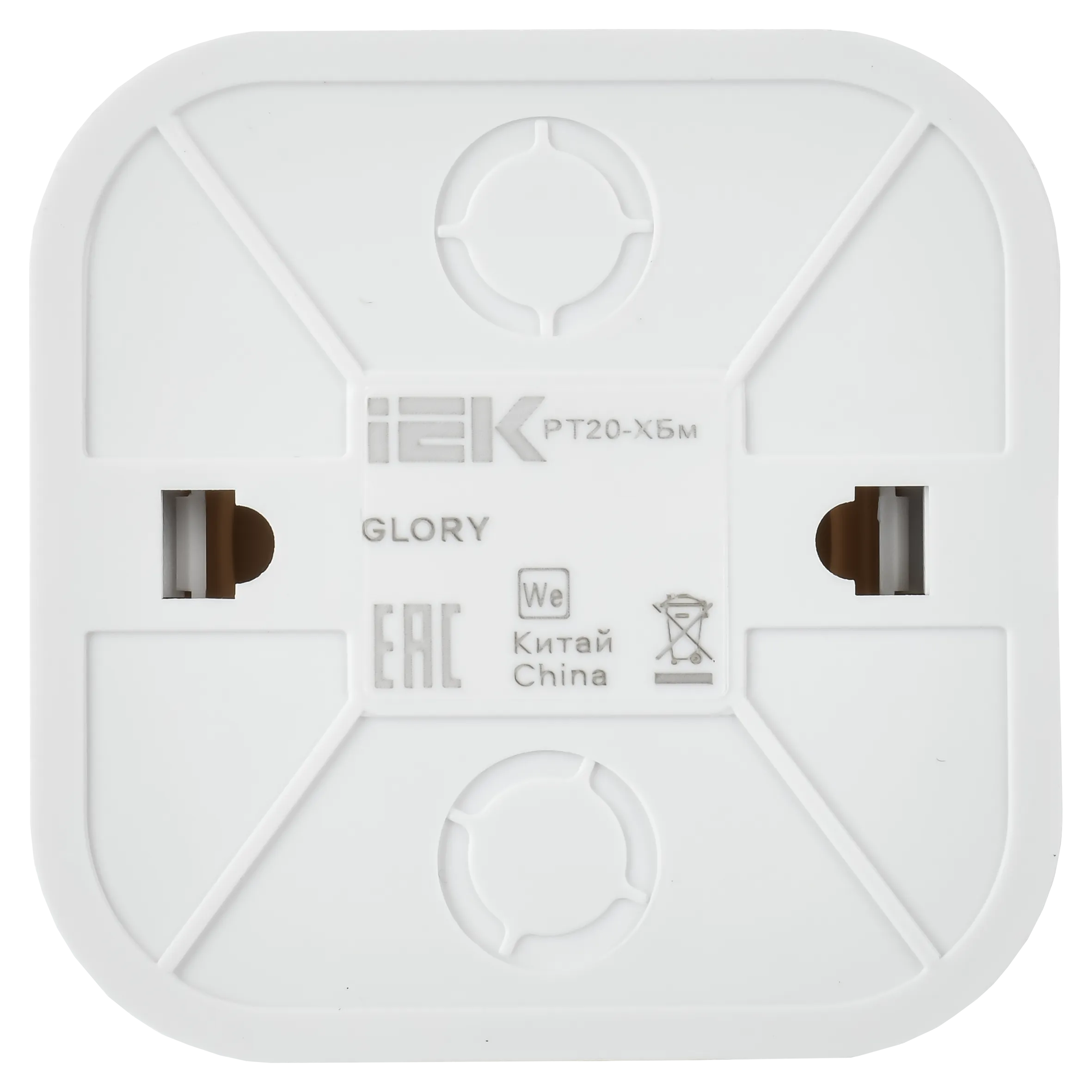 GLORY Розетка для открытой установки телефонная RJ11 РТ20-ХБм белый матовый IEK - Фото 5