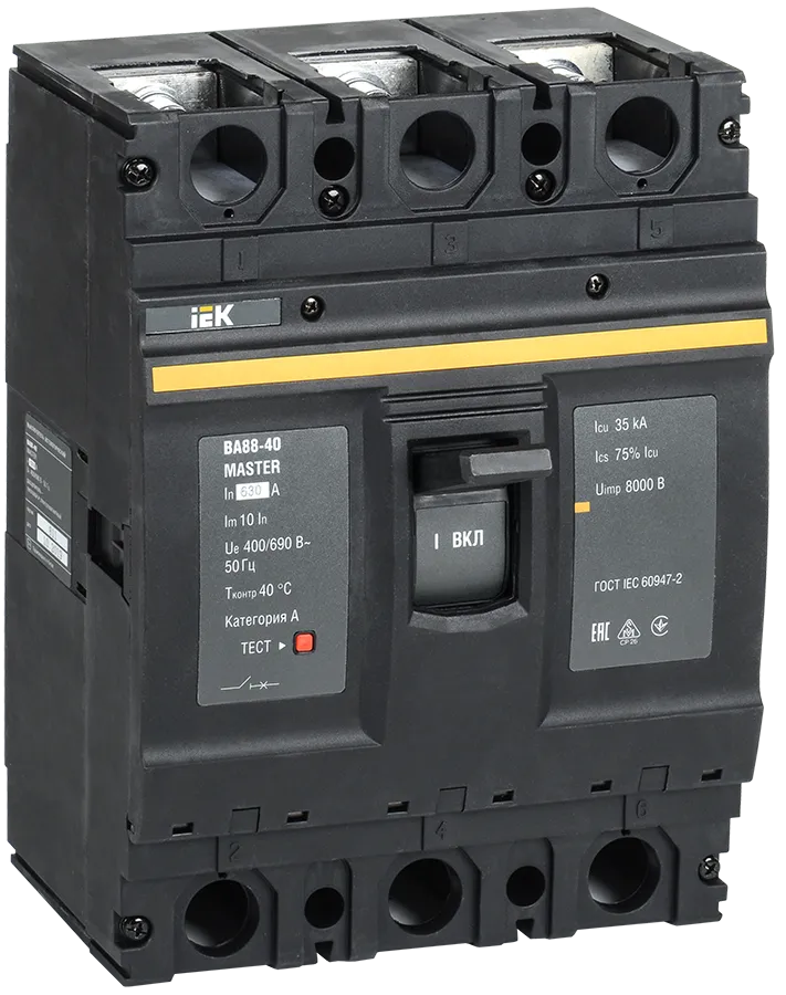 Выключатель автоматический ВА88-40 3Р 630А 35кА MASTER IEK SVA50-3-0630-02