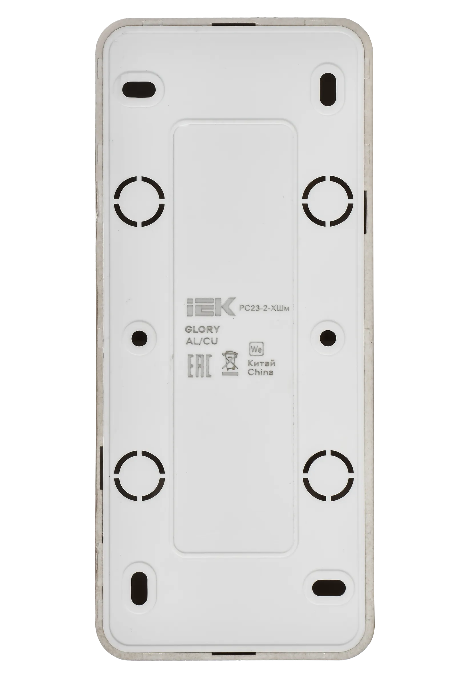 GLORY Розетка 3-местная для открытой установки без заземления без защитных шторок 10А РС23-2-ХШм шампань матовый IEK - Фото 6