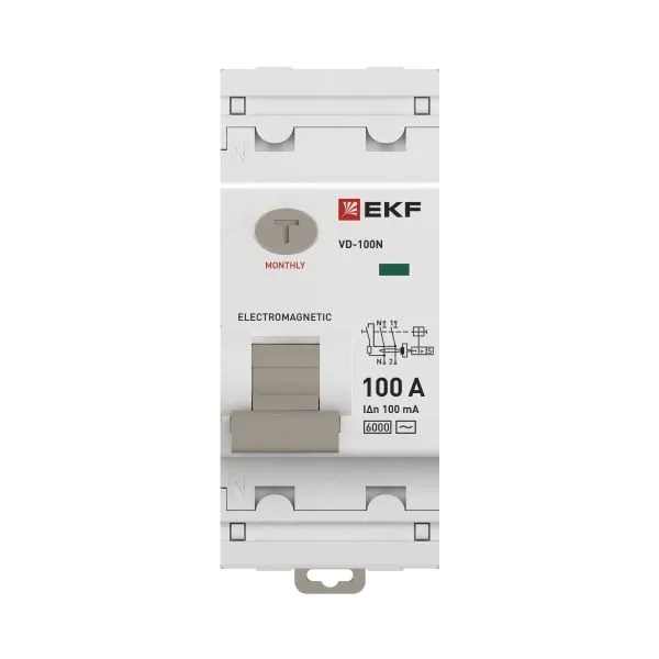 ВДТ ВД-100N 2P 100А 100мА AC эл-мех 6кА PROXIMA EKF - Фото 4
