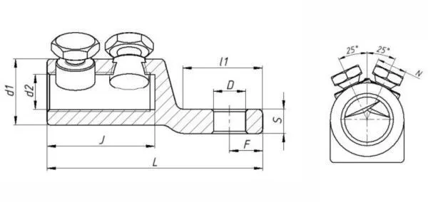 Наконечник болтовой 3НБВ-5-100 (500/630) ЗЭТАРУС - Фото 3