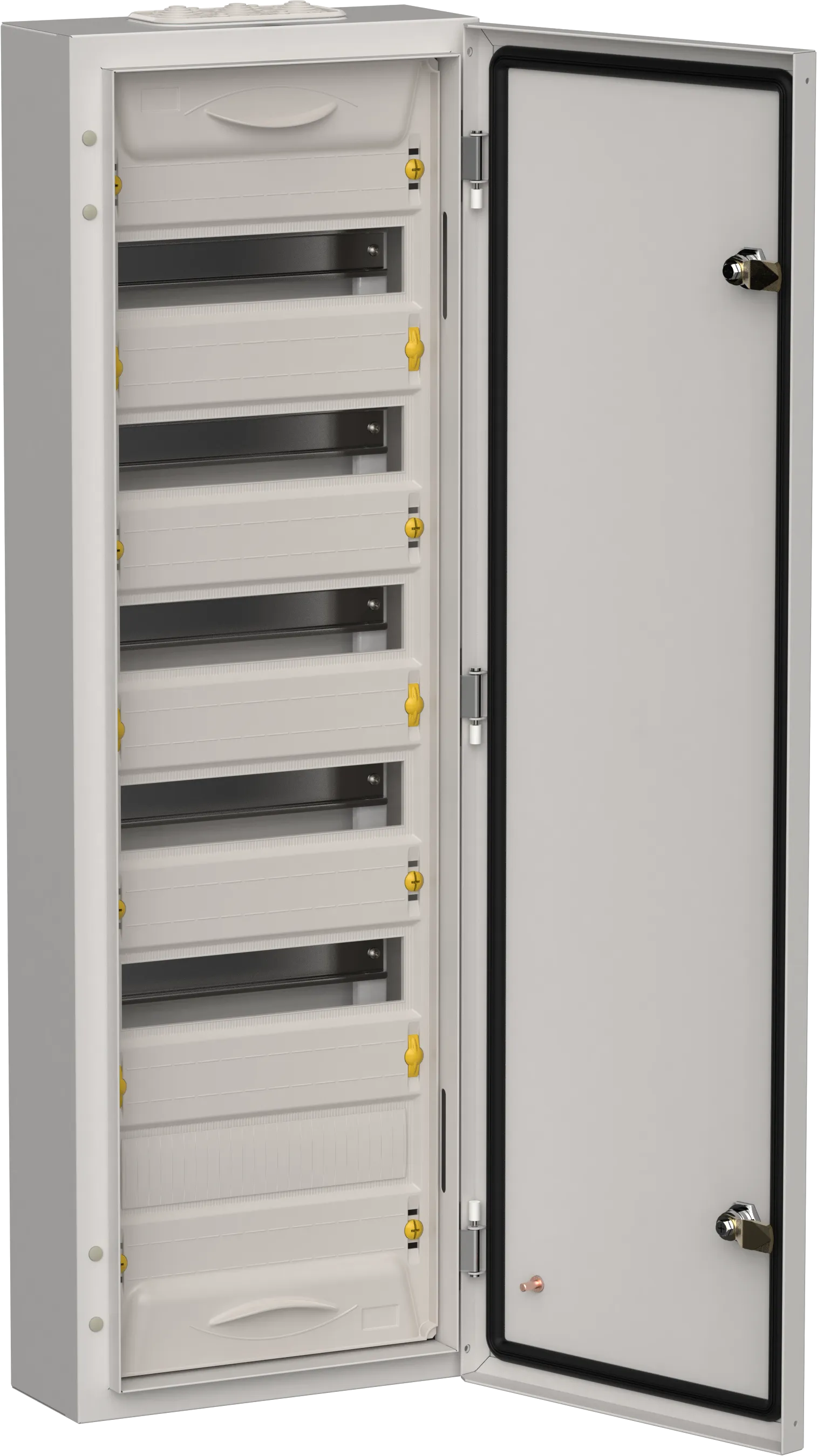 TITAN 5 Корпус металлический ЩРн-72 (1х72) 960х310х140мм IP54 серый (одна дверь) IEK TI5-50-N-072-54-7035