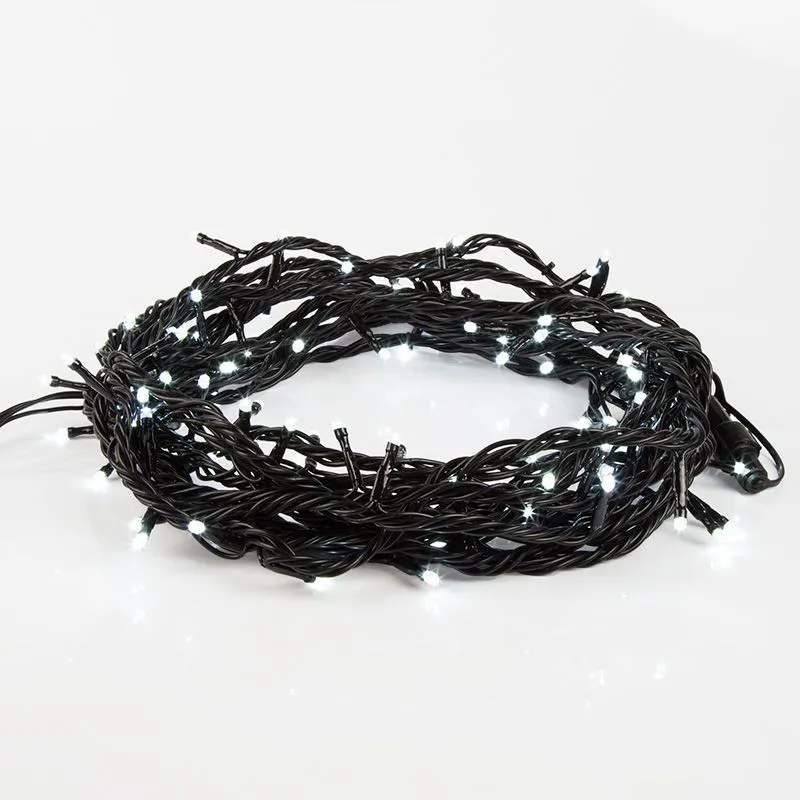 Гирлянда Нить управляемая 20м 200 LED БЕЛЫЙ черный ПВХ IP65 свечение с динамикой 230В нужен контроллер 217-204 NEON-NIGHT - Фото 2